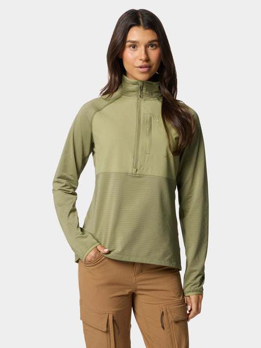 Lightweight Grid Tech Fleece Half Zip - Sagebrush
